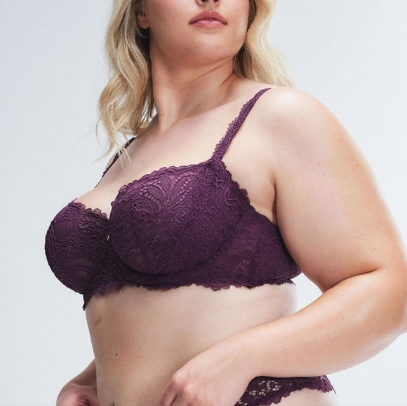 NWT Savage X Fenty Romantic Corded Lace Unlined Balconette Bra - Picture 1 of 5